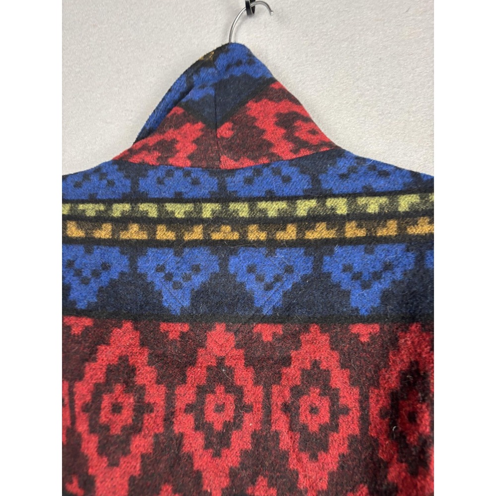 Vintage Chaus Cardigan Coat Womens 3X Wool Blend Wrap Belted Aztec Geometric 90s - Picture 14 of 15